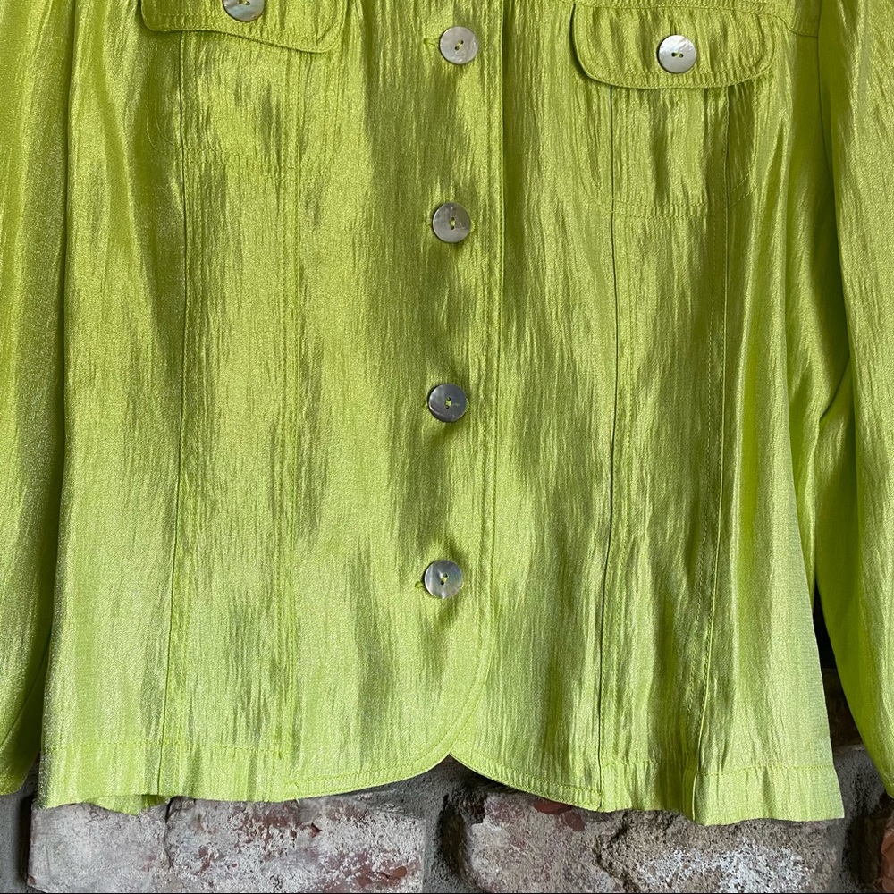 Ruby Rd. Lightweight Jacket Blazer Shacket Green - image 4